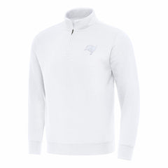 Tampa Bay Buccaneers Antigua Victory Quarter-Zip Top White - NFL