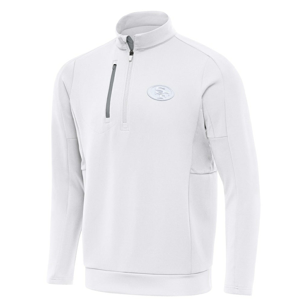 San Francisco 49ers Antigua Generation Quarter-Zip Top White - NFL