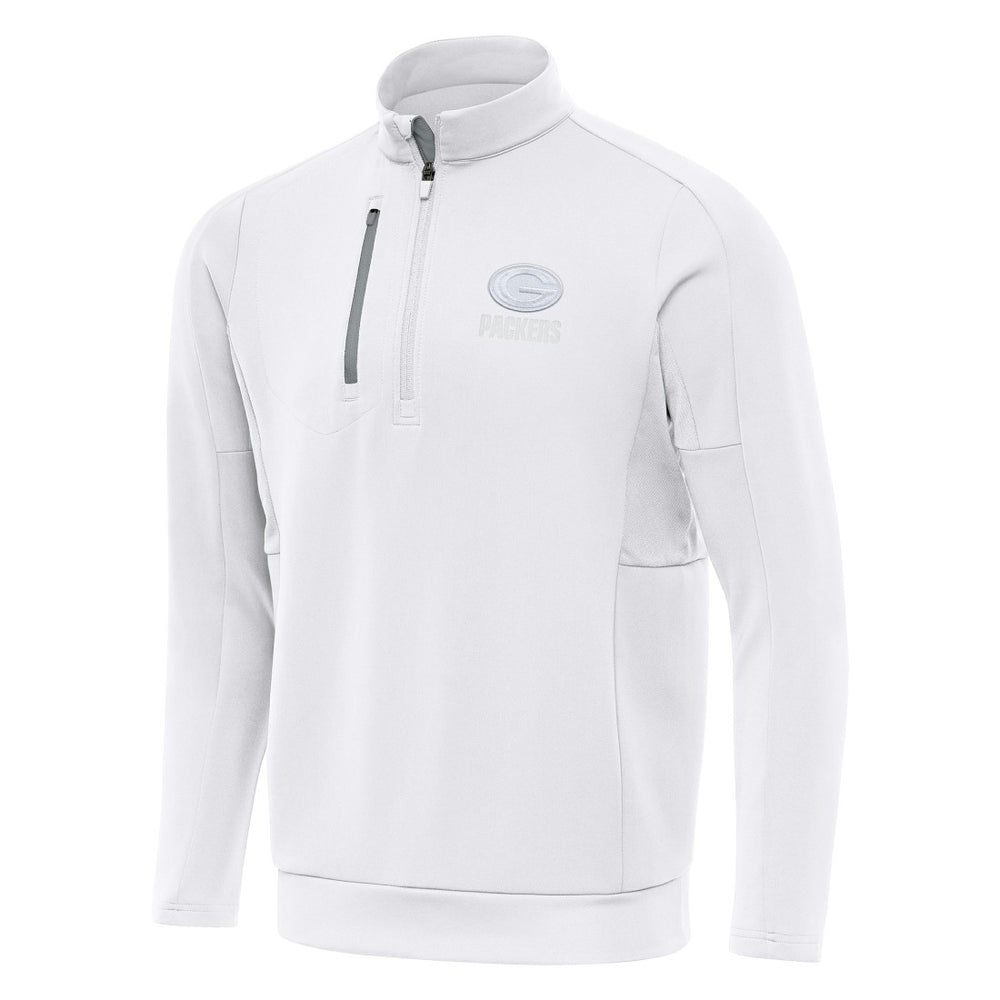 Green Bay Packers Antigua Generation Quarter-Zip Top White - NFL