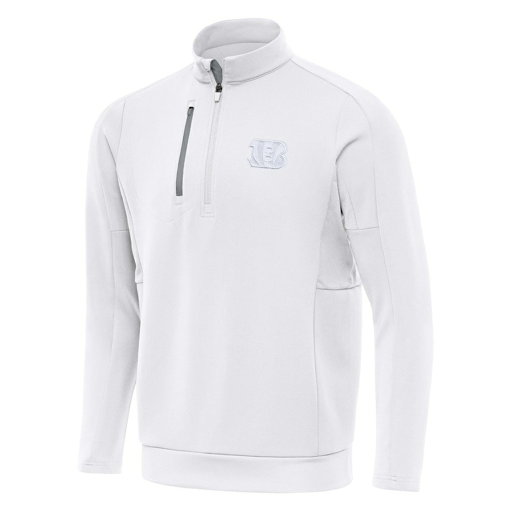 Cincinnati Bengals Antigua Generation Quarter-Zip Top White - NFL