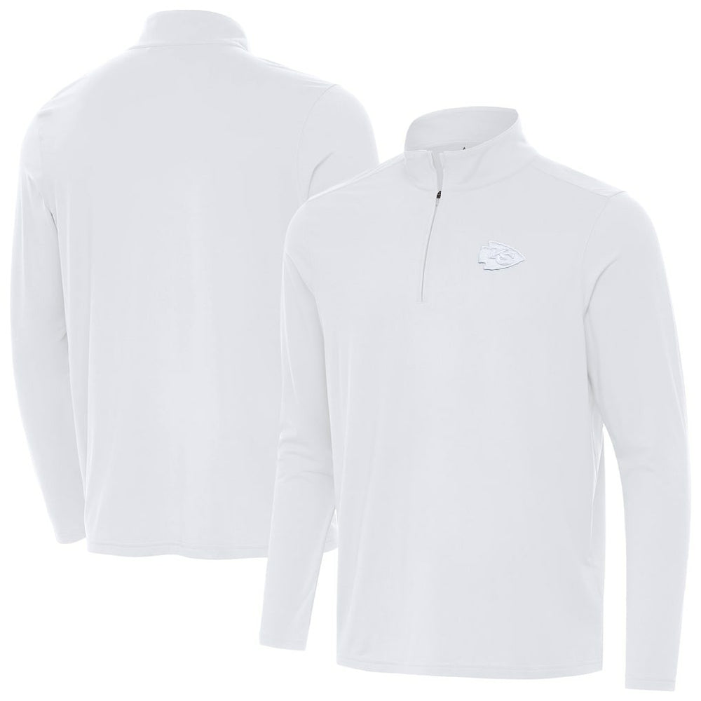 Kansas City Chiefs Antigua Intent Quarter-Zip Top White - NFL