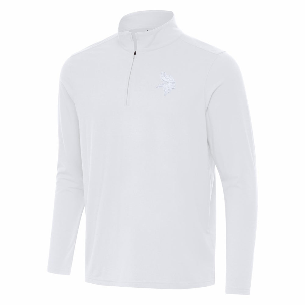 Minnesota Vikings Antigua Intent Quarter-Zip Top White - NFL