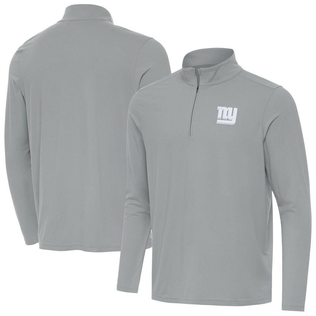 New York Giants Antigua Intent Quarter-Zip Top Gray - NFL