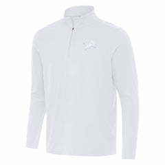 Detroit Lions Antigua Intent Quarter-Zip Top White - NFL