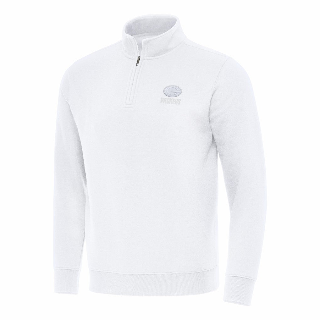 Green Bay Packers Antigua Victory Quarter-Zip Top White - NFL