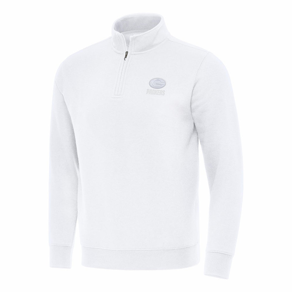 Green Bay Packers Antigua Victory Quarter-Zip Top White - NFL