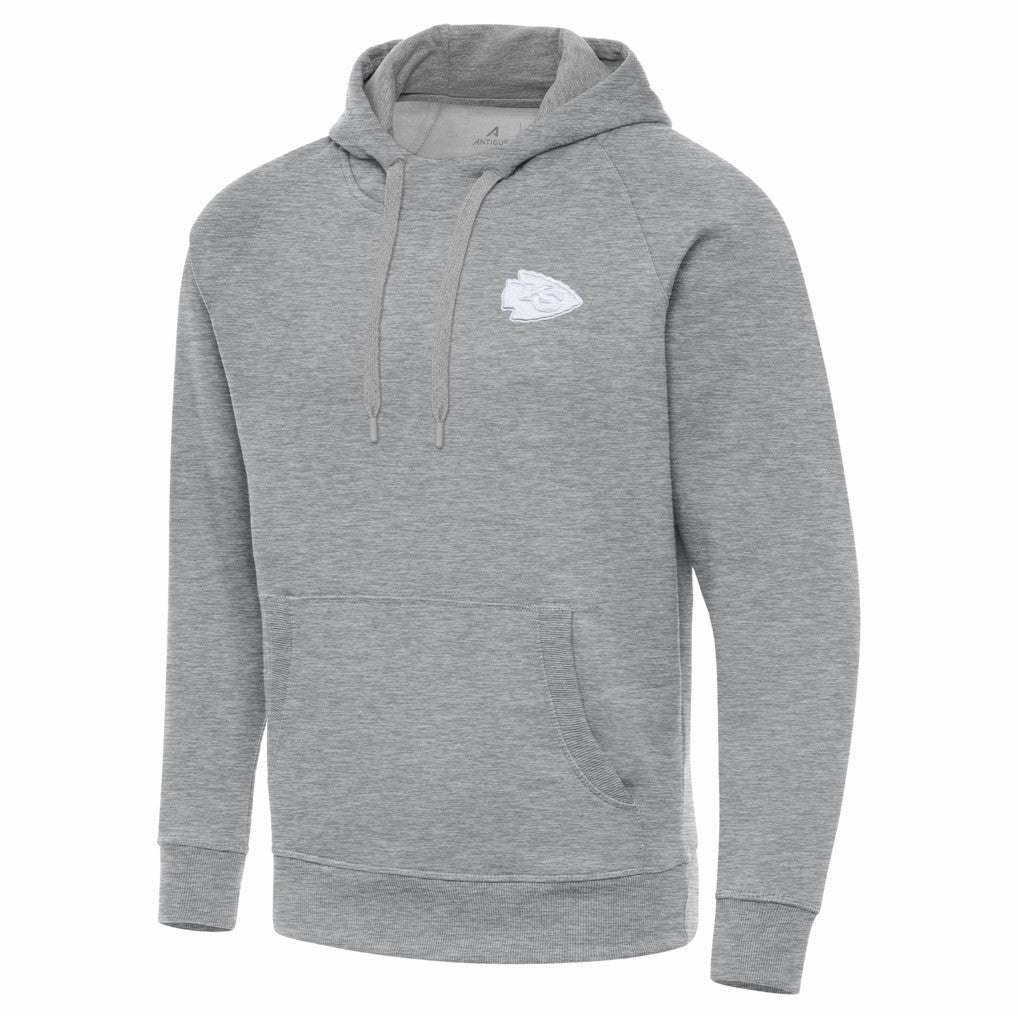 Kansas City Chiefs Antigua Victory Pullover Hoodie Heather Gray - NFL