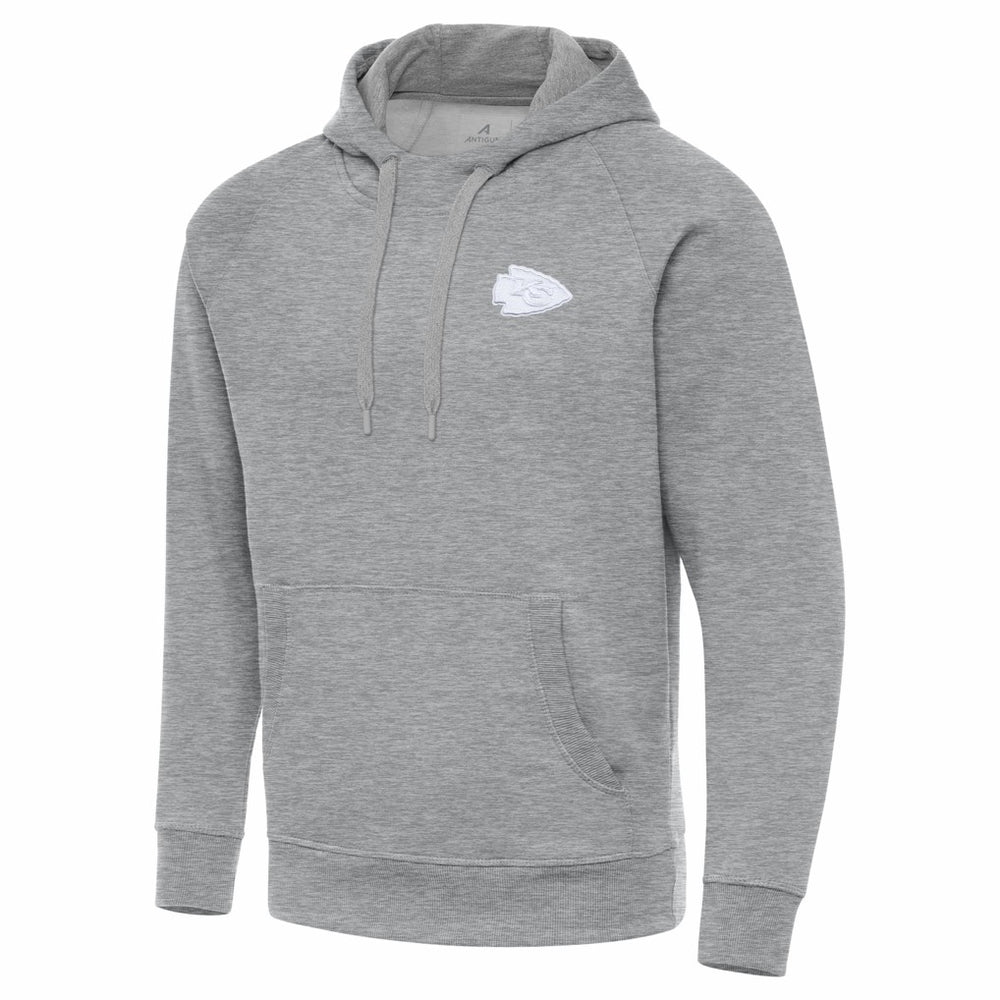 Kansas City Chiefs Antigua Victory Pullover Hoodie Heather Gray - NFL