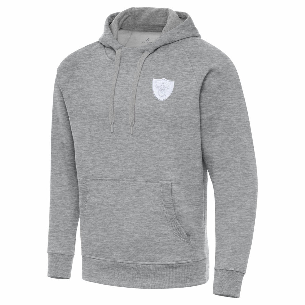 Las Vegas Raiders Antigua Victory Pullover Hoodie Heather Gray - NFL