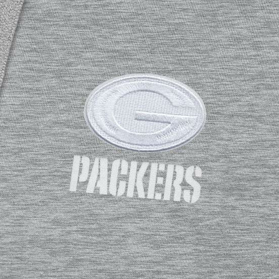 Green Bay Packers Antigua Victory Pullover Hoodie Heather Gray - NFL