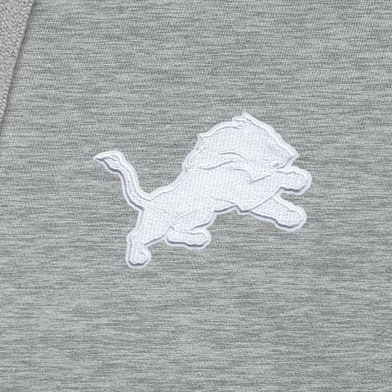 Detroit Lions Antigua Victory Pullover Hoodie Heather Gray - NFL