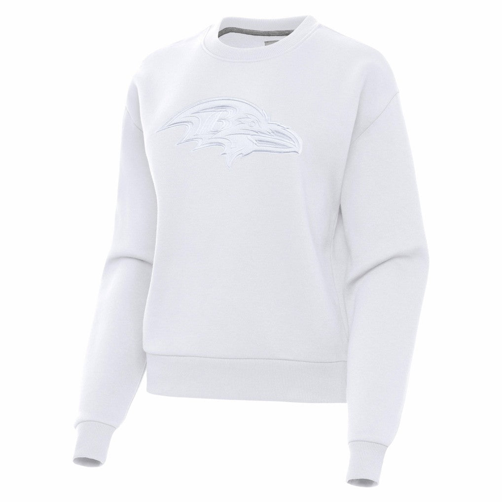Baltimore Ravens Antigua Women's Victory Pullover Sweatshirt White - NFL