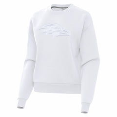 Baltimore Ravens Antigua Women's Victory Pullover Sweatshirt White - NFL