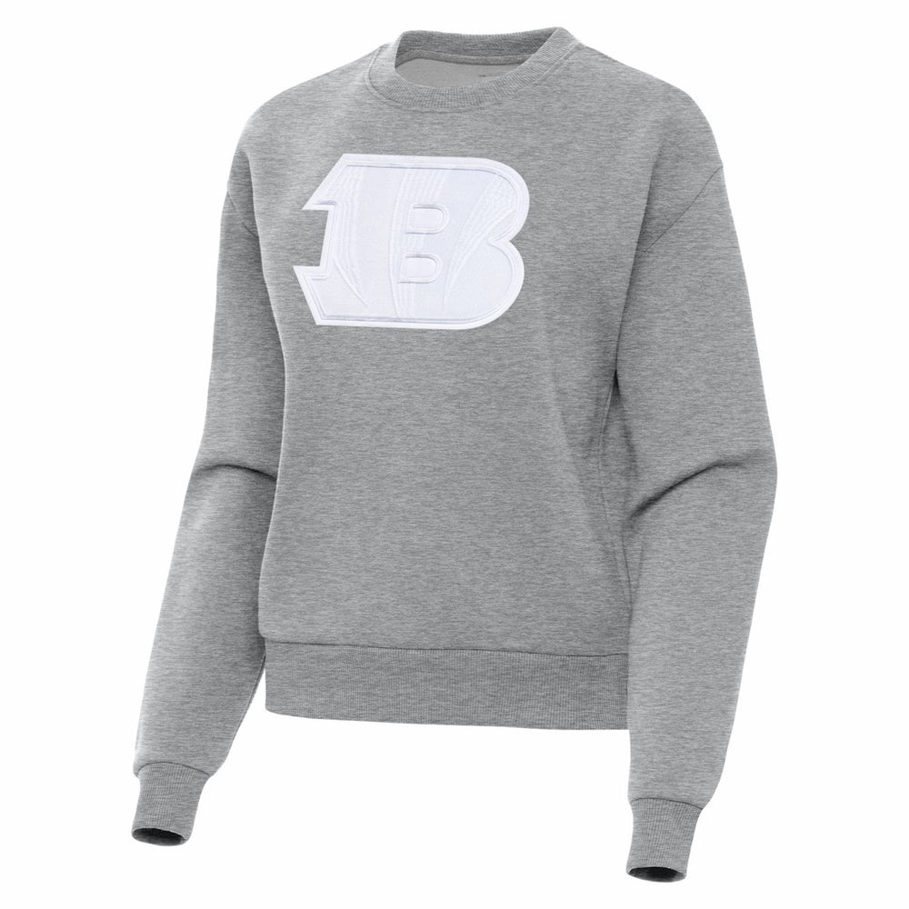 Cincinnati Bengals Antigua Women's Victory Pullover Sweatshirt Heather Gray - NFL