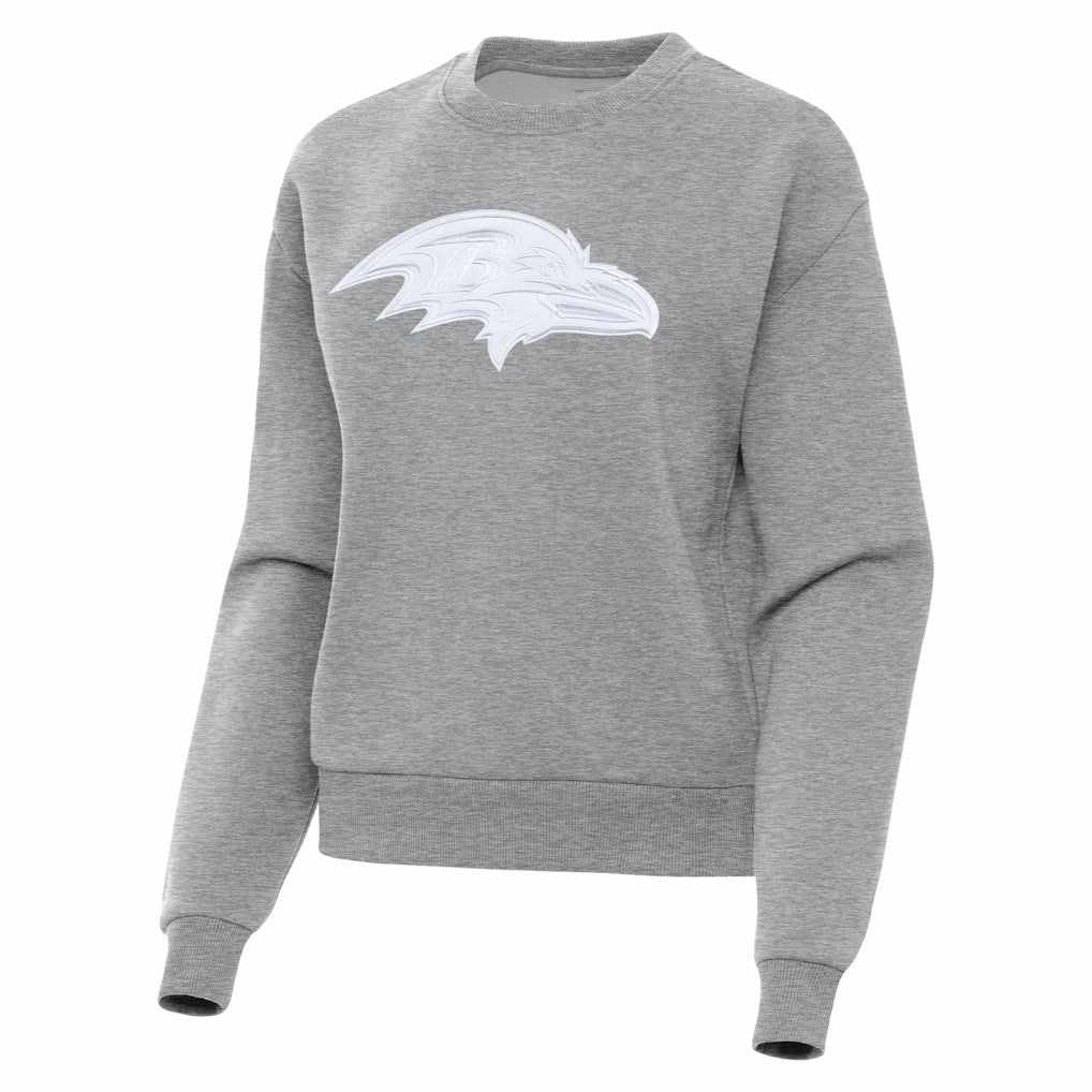 Baltimore Ravens Antigua Women's Victory Pullover Sweatshirt Heather Gray - NFL