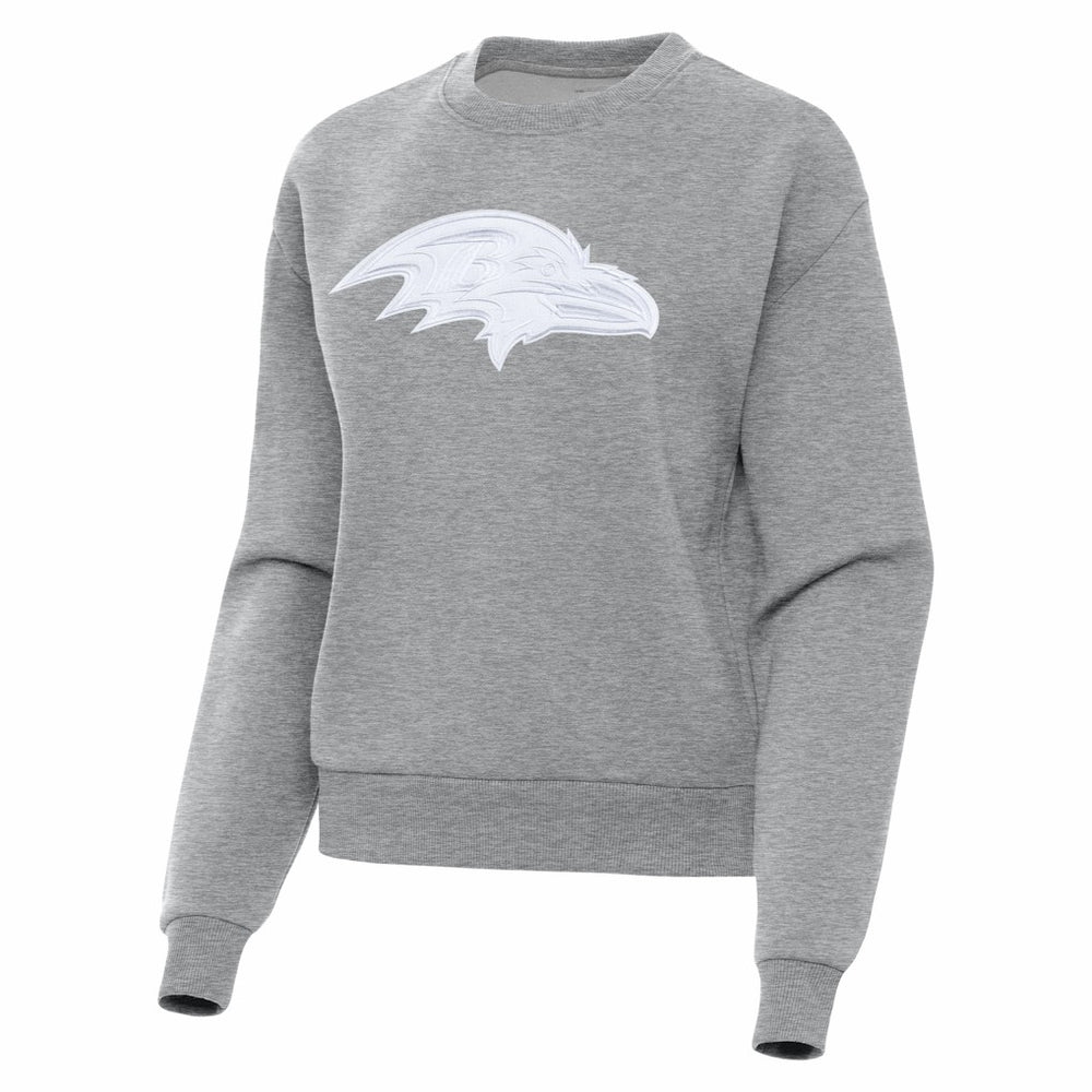 Baltimore Ravens Antigua Women's Victory Pullover Sweatshirt Heather Gray - NFL