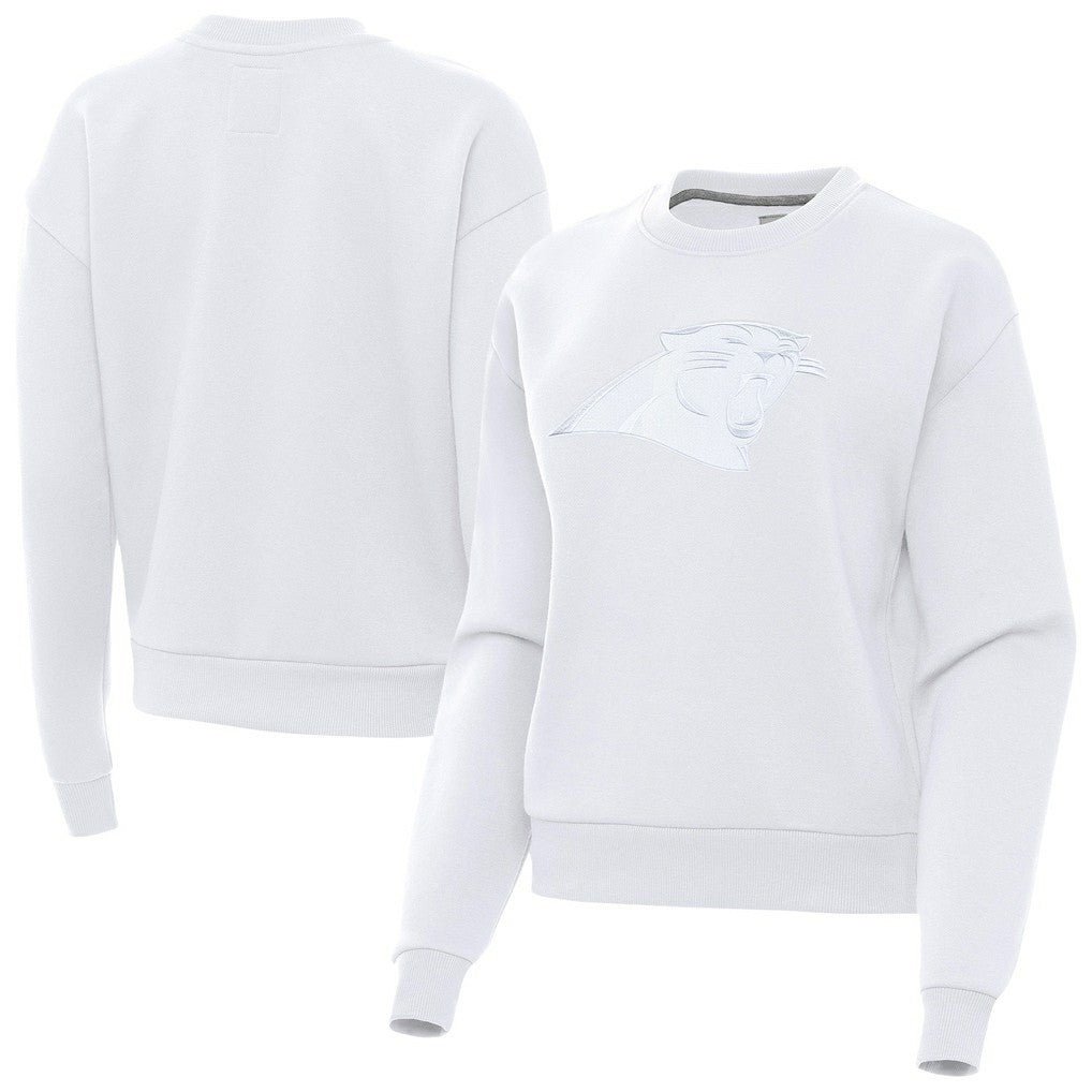 Carolina Panthers Antigua Women's Victory Pullover Sweatshirt White - NFL