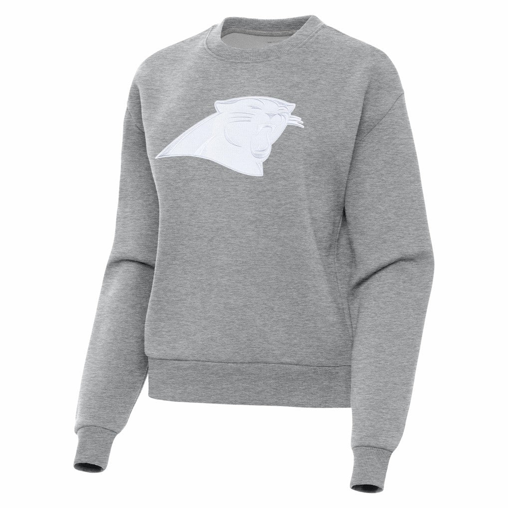 Carolina Panthers Antigua Women's Victory Pullover Sweatshirt Heather Gray - NFL