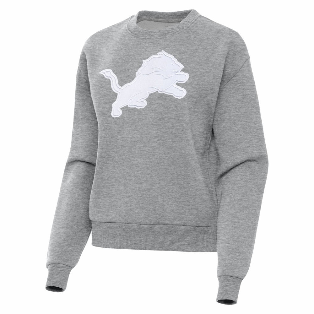 Detroit Lions Antigua Women's Victory Pullover Sweatshirt Heather Gray - NFL