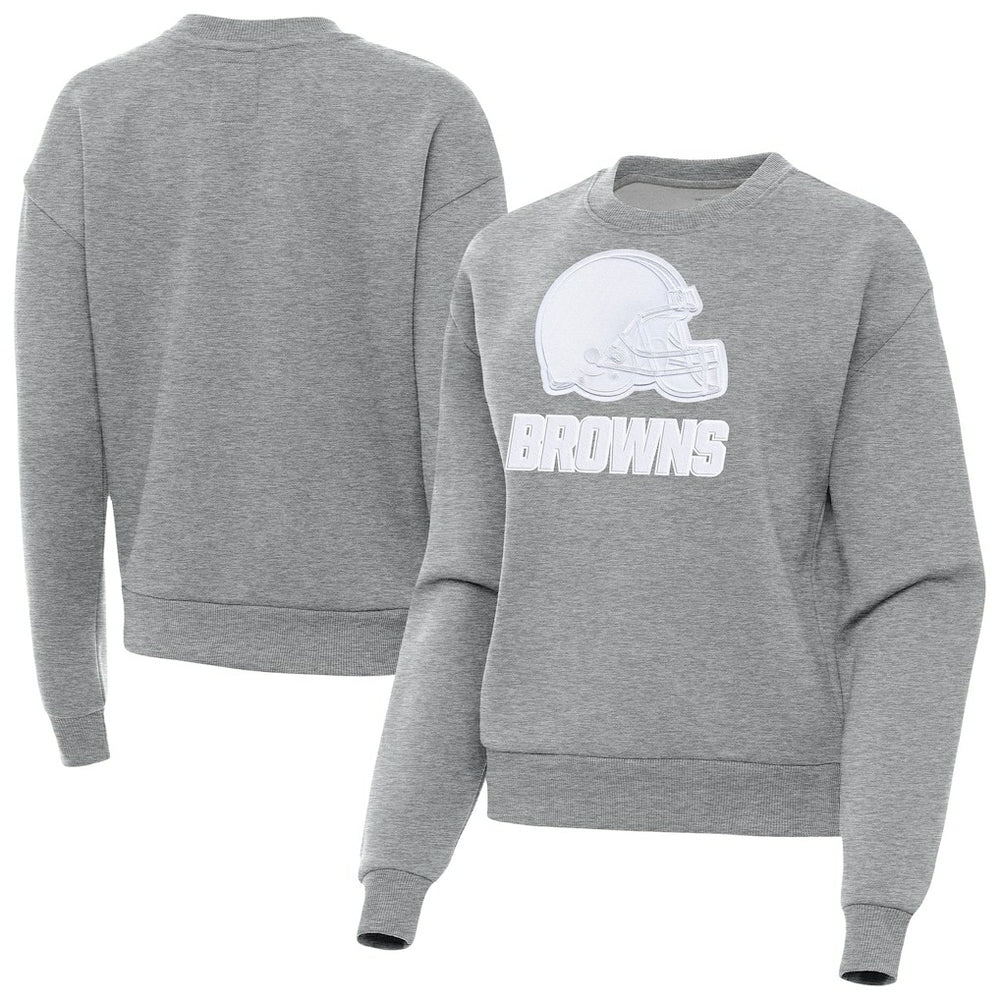 Cleveland Browns Antigua Women's Victory Pullover Sweatshirt Heather Gray - NFL