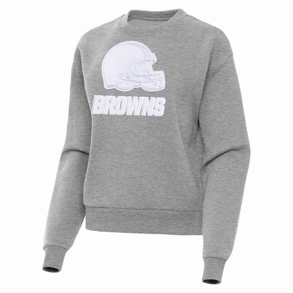 Cleveland Browns Antigua Women's Victory Pullover Sweatshirt Heather Gray - NFL