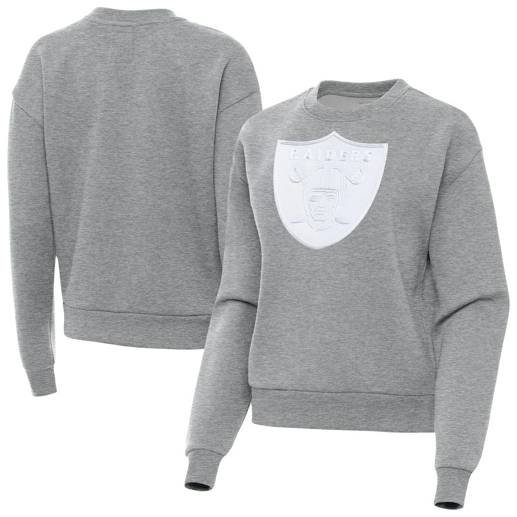 Las Vegas Raiders Antigua Women's Victory Pullover Sweatshirt Heather Gray - NFL