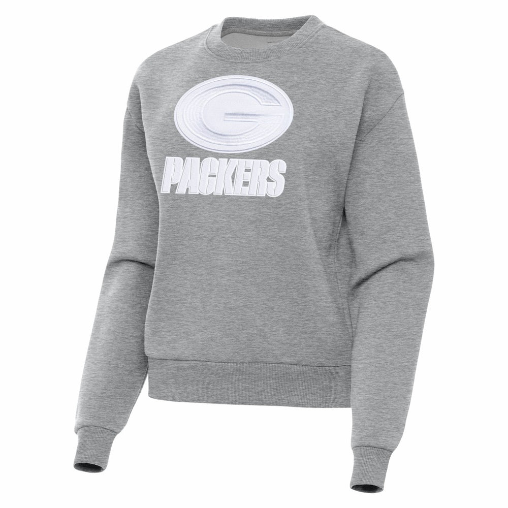 Green Bay Packers Antigua Women's Victory Pullover Sweatshirt Heather Gray - NFL