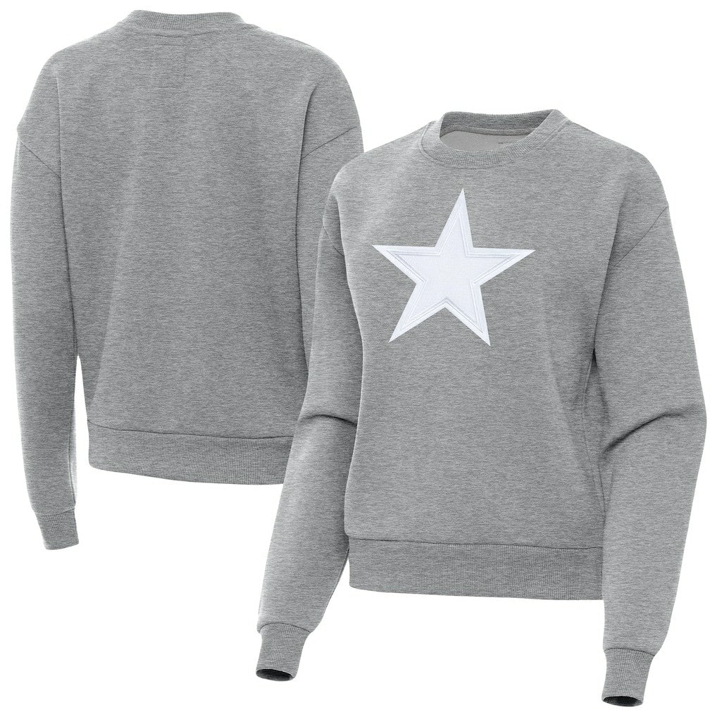 Dallas Cowboys Antigua Women's Victory Pullover Sweatshirt Heather Gray - NFL