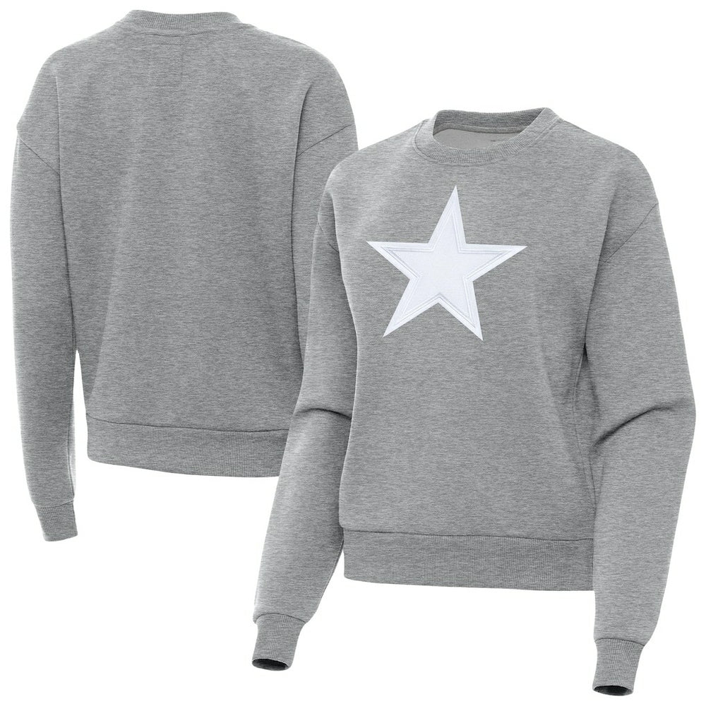 Dallas Cowboys Antigua Women's Victory Pullover Sweatshirt Heather Gray - NFL