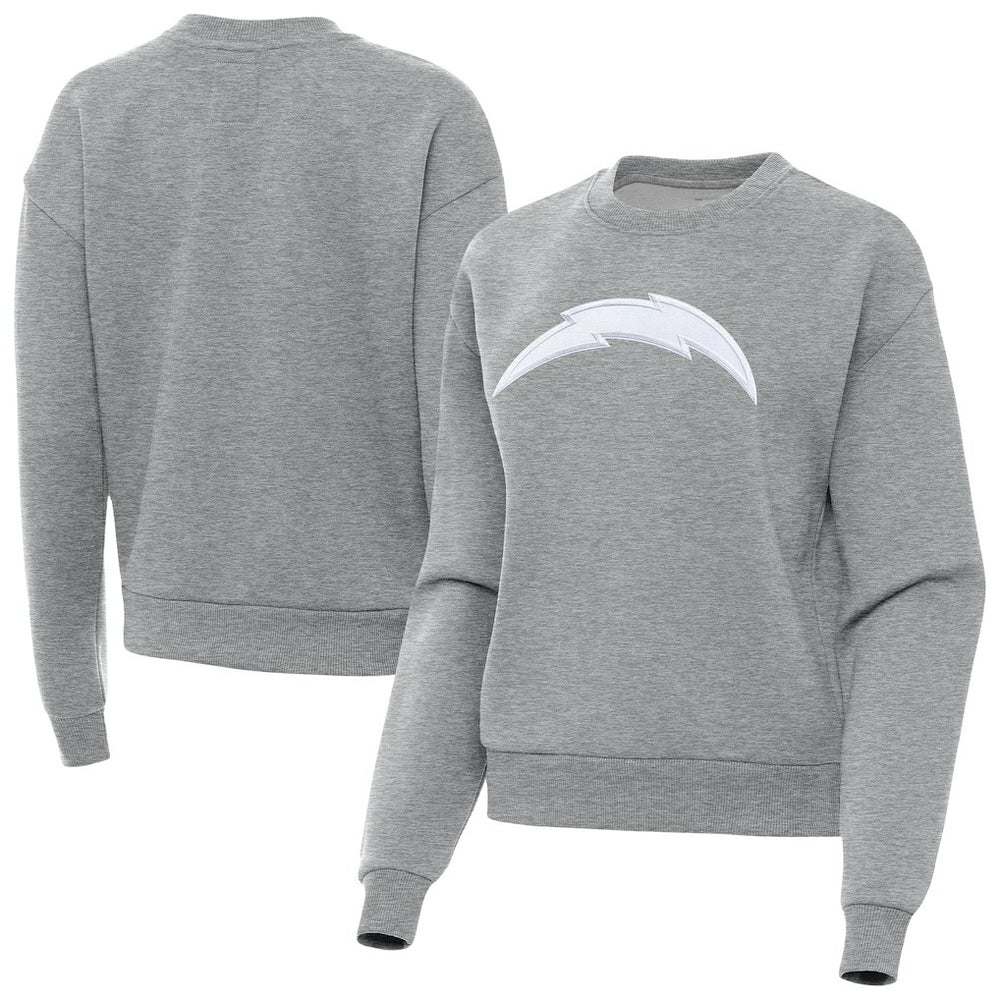 Los Angeles Chargers Antigua Women's Victory Pullover Sweatshirt Heather Gray - NFL