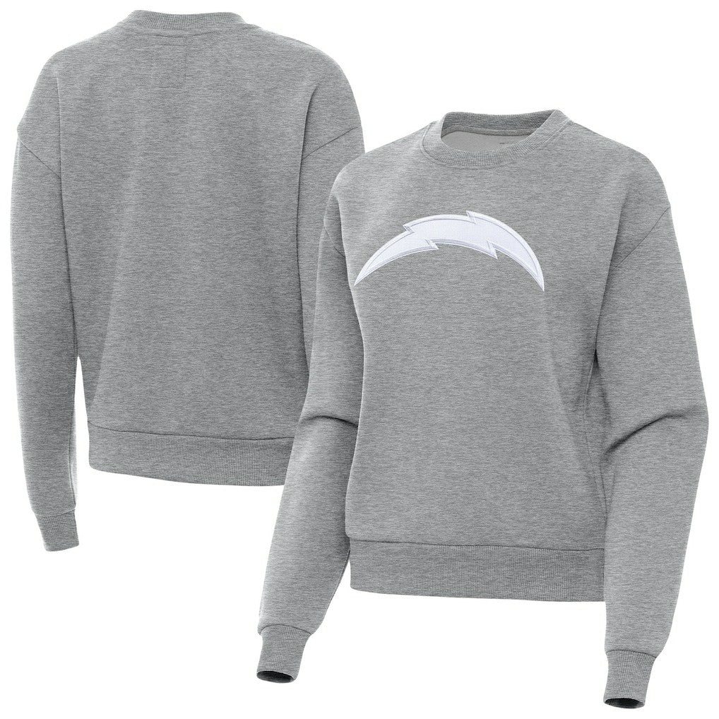 Los Angeles Chargers Antigua Women's Victory Pullover Sweatshirt Heather Gray - NFL