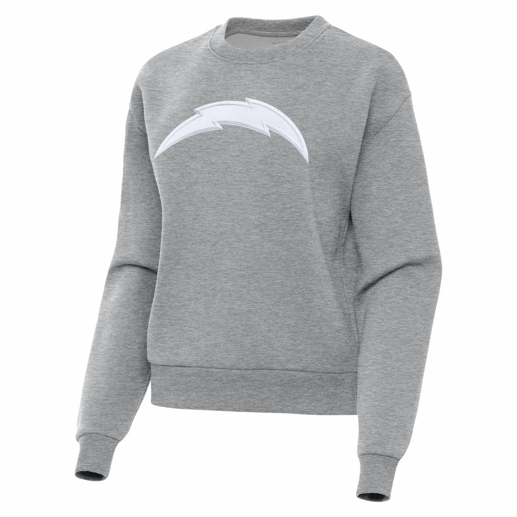 Los Angeles Chargers Antigua Women's Victory Pullover Sweatshirt Heather Gray - NFL