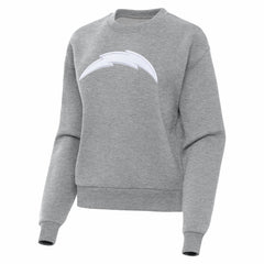 Los Angeles Chargers Antigua Women's Victory Pullover Sweatshirt Heather Gray - NFL
