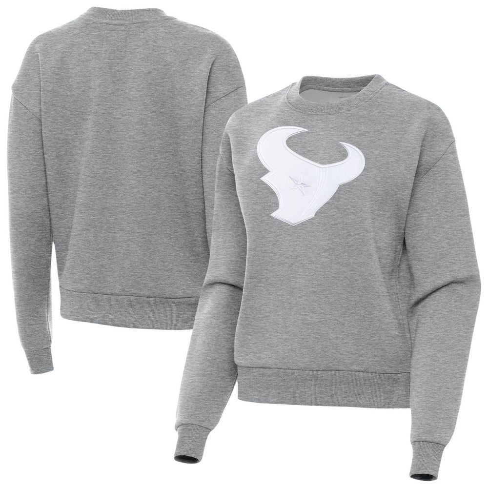 Houston Texans Antigua Women's Victory Pullover Sweatshirt Heather Gray - NFL