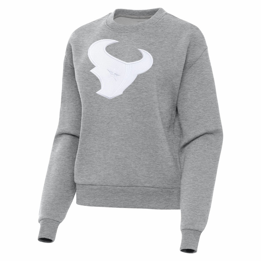 Houston Texans Antigua Women's Victory Pullover Sweatshirt Heather Gray - NFL