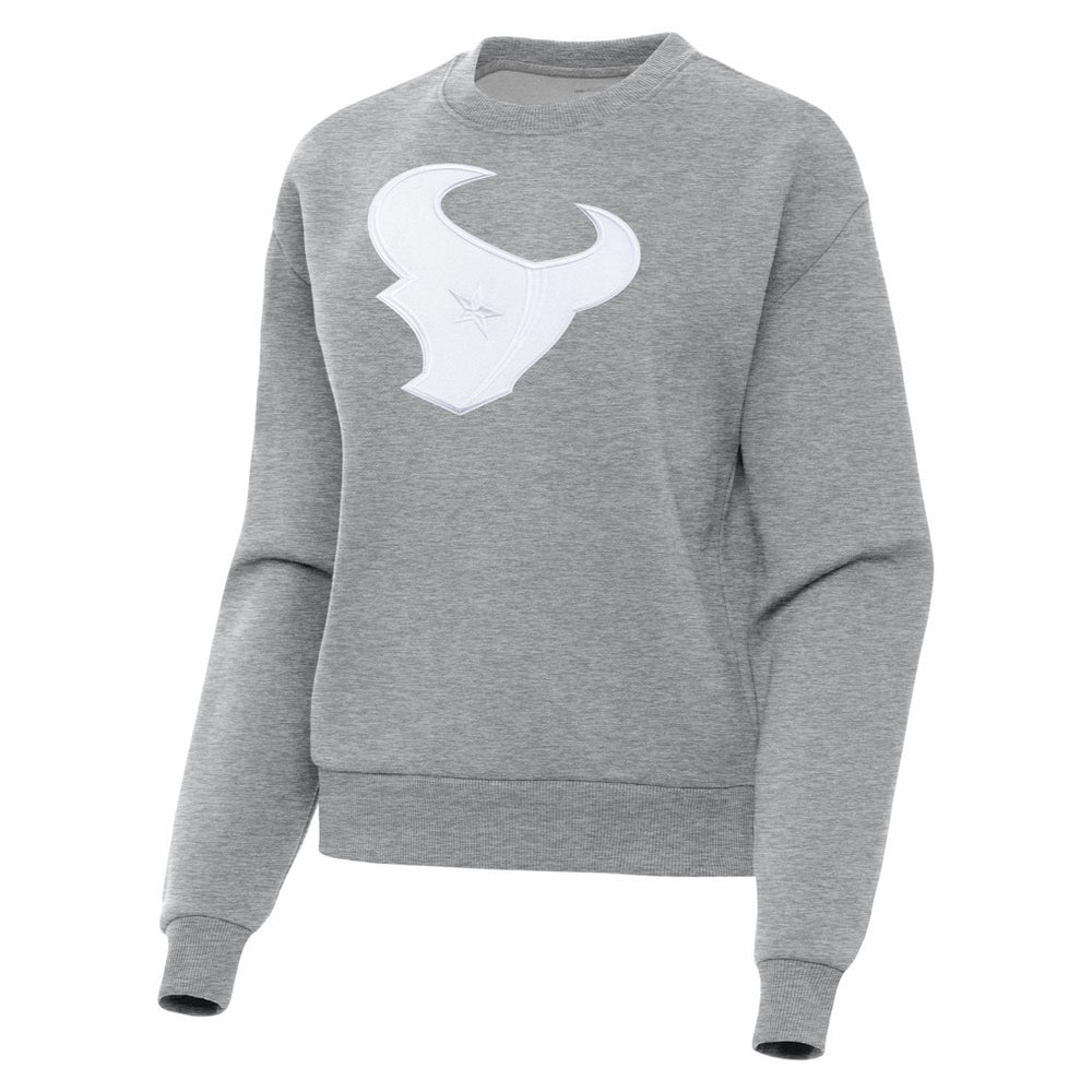 Houston Texans Antigua Women's Victory Pullover Sweatshirt Heather Gray - NFL