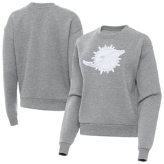 Miami Dolphins Antigua Women's Victory Pullover Sweatshirt Heather Gray - NFL
