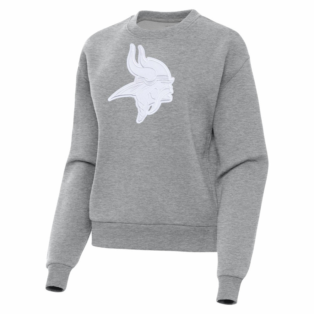 Minnesota Vikings Antigua Women's Victory Pullover Sweatshirt Heather Gray - NFL