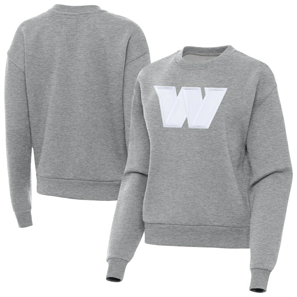 Washington Commanders Antigua Women's Victory Pullover Sweatshirt Heather Gray - NFL