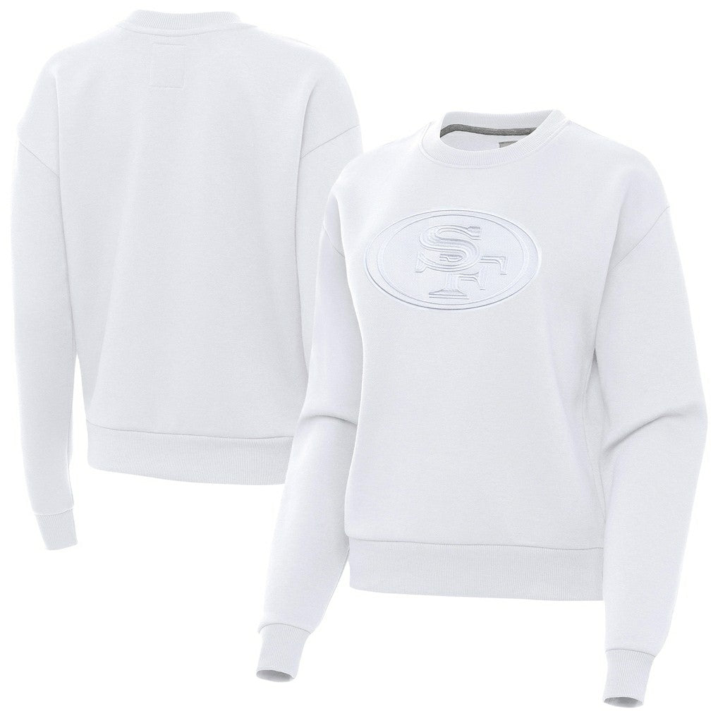 San Francisco 49ers Antigua Women's Victory Pullover Sweatshirt White - NFL