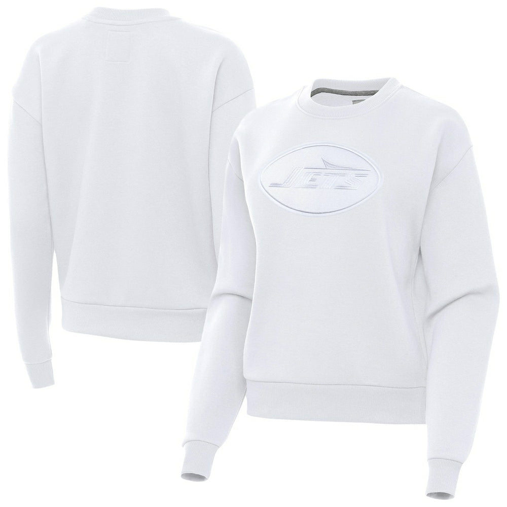 New York Jets Antigua Women's Victory Pullover Sweatshirt White - NFL