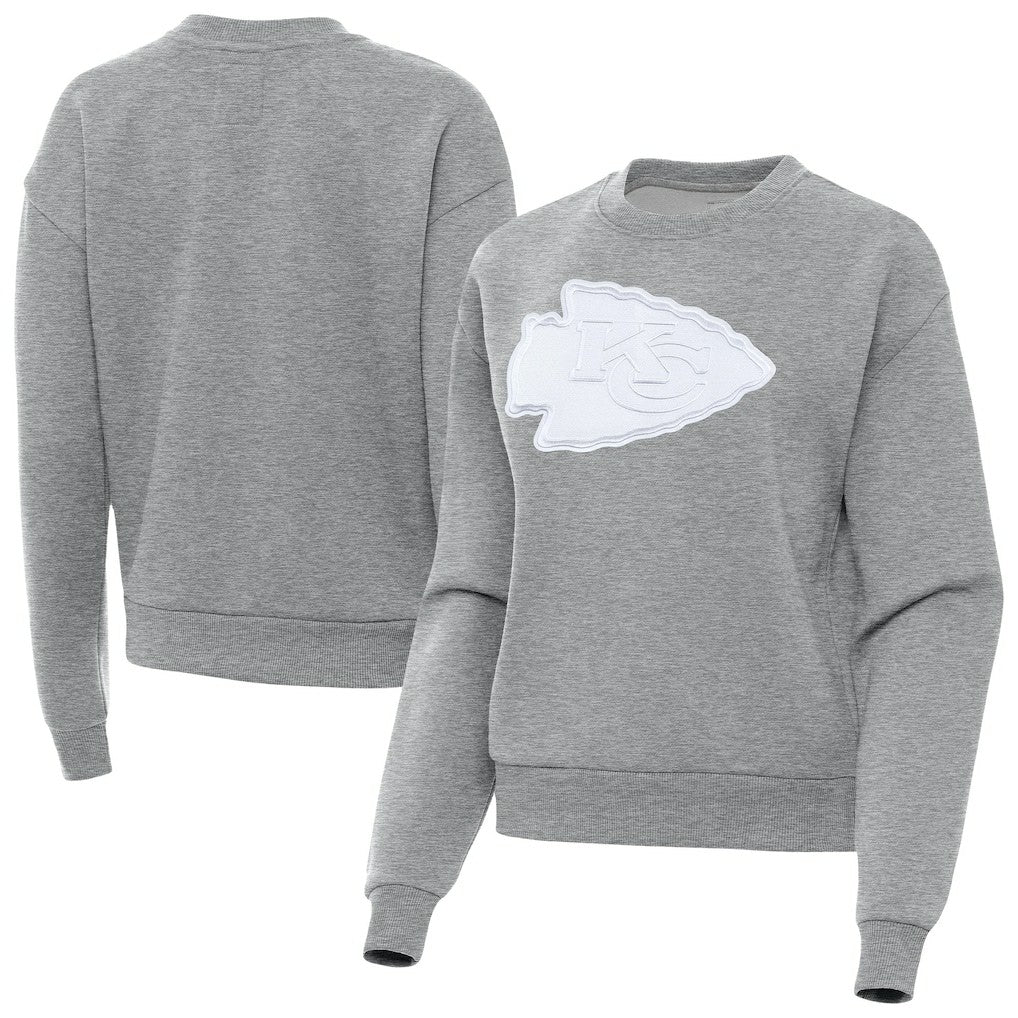 Kansas City Chiefs Antigua Women's Victory Pullover Sweatshirt Heather Gray - NFL