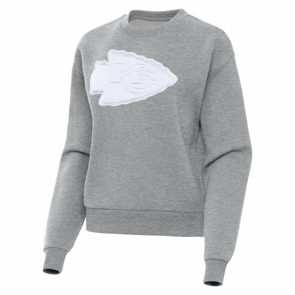 Kansas City Chiefs Antigua Women's Victory Pullover Sweatshirt Heather Gray - NFL