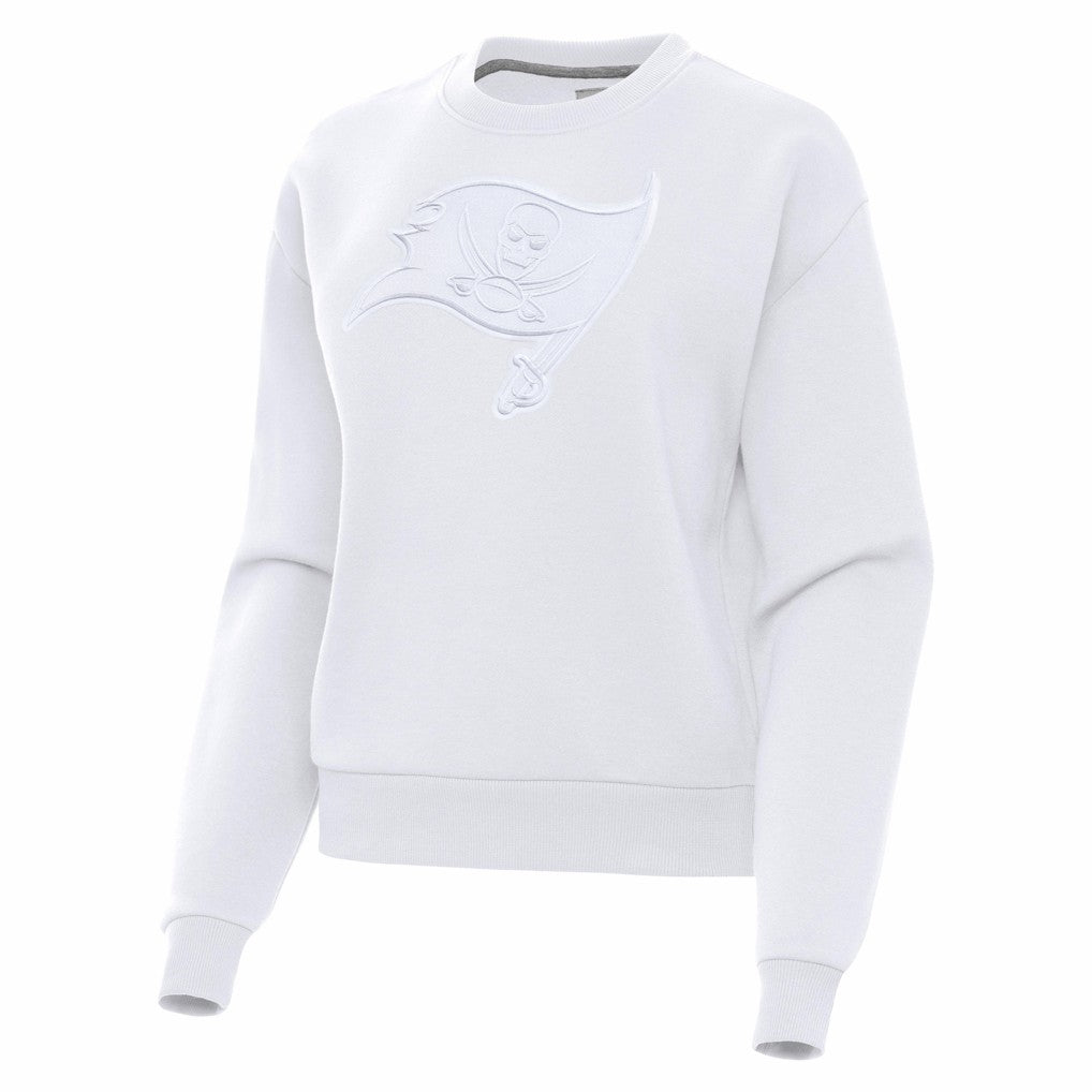 Tampa Bay Buccaneers Antigua Women's Victory Pullover Sweatshirt White - NFL