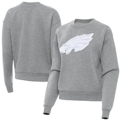 Philadelphia Eagles Antigua Women's Victory Pullover Sweatshirt Heather Gray - NFL