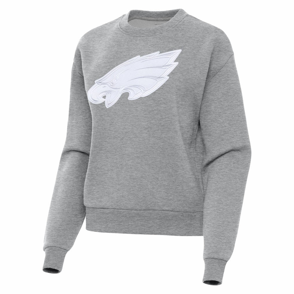 Philadelphia Eagles Antigua Women's Victory Pullover Sweatshirt Heather Gray - NFL