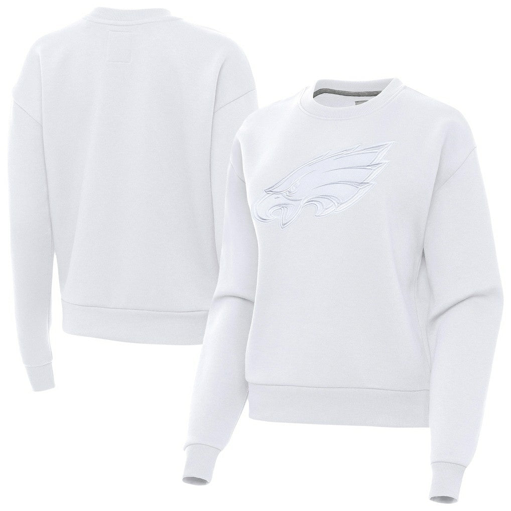 Philadelphia Eagles Antigua Women's Victory Pullover Sweatshirt White - NFL