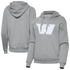 Washington Commanders Antigua Women's Victory Pullover Hoodie Heather Gray - NFL