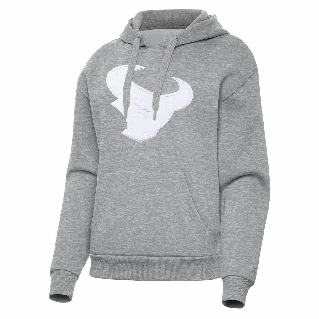 Houston Texans Antigua Women's Victory Pullover Hoodie Heather Gray - NFL