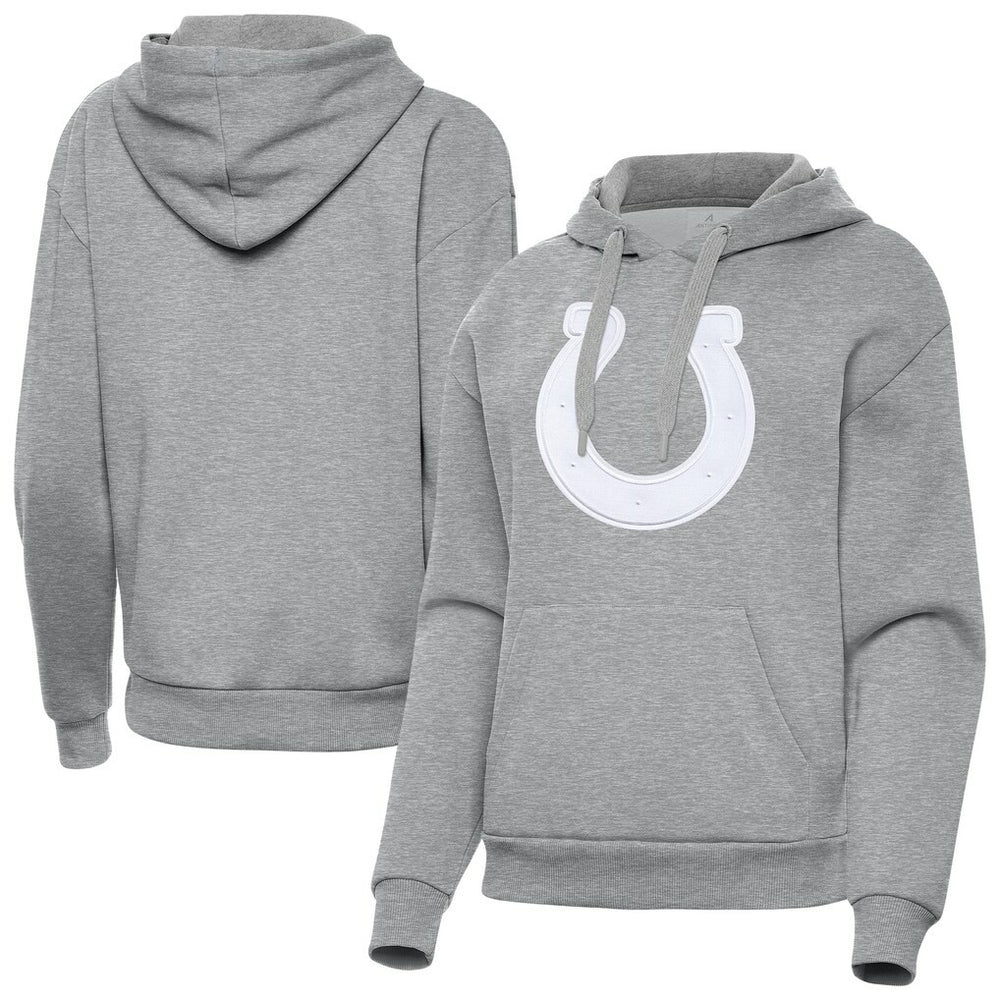 Indianapolis Colts Antigua Women's Victory Pullover Hoodie Heather Gray - NFL